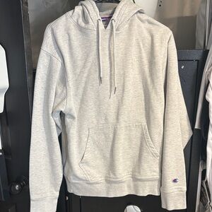 Champion Light Gray Hooded Sweatshirt with Kangaroo Pocket